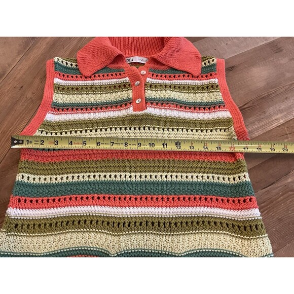 ZARA boho chic festival crochet mini dress with pockets Size Large NWT - Picture 11 of 13